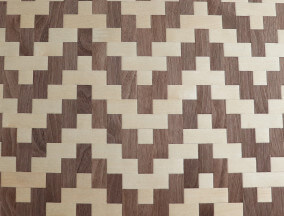 woven maple and walnut veneer