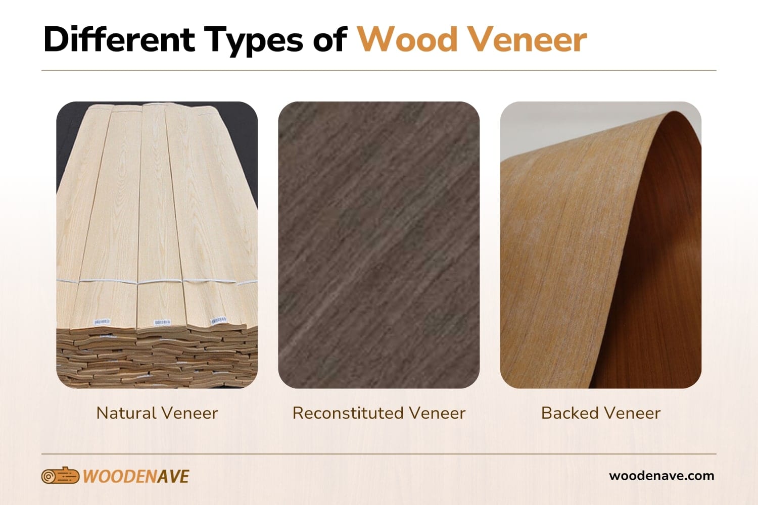 different types of wood veneer