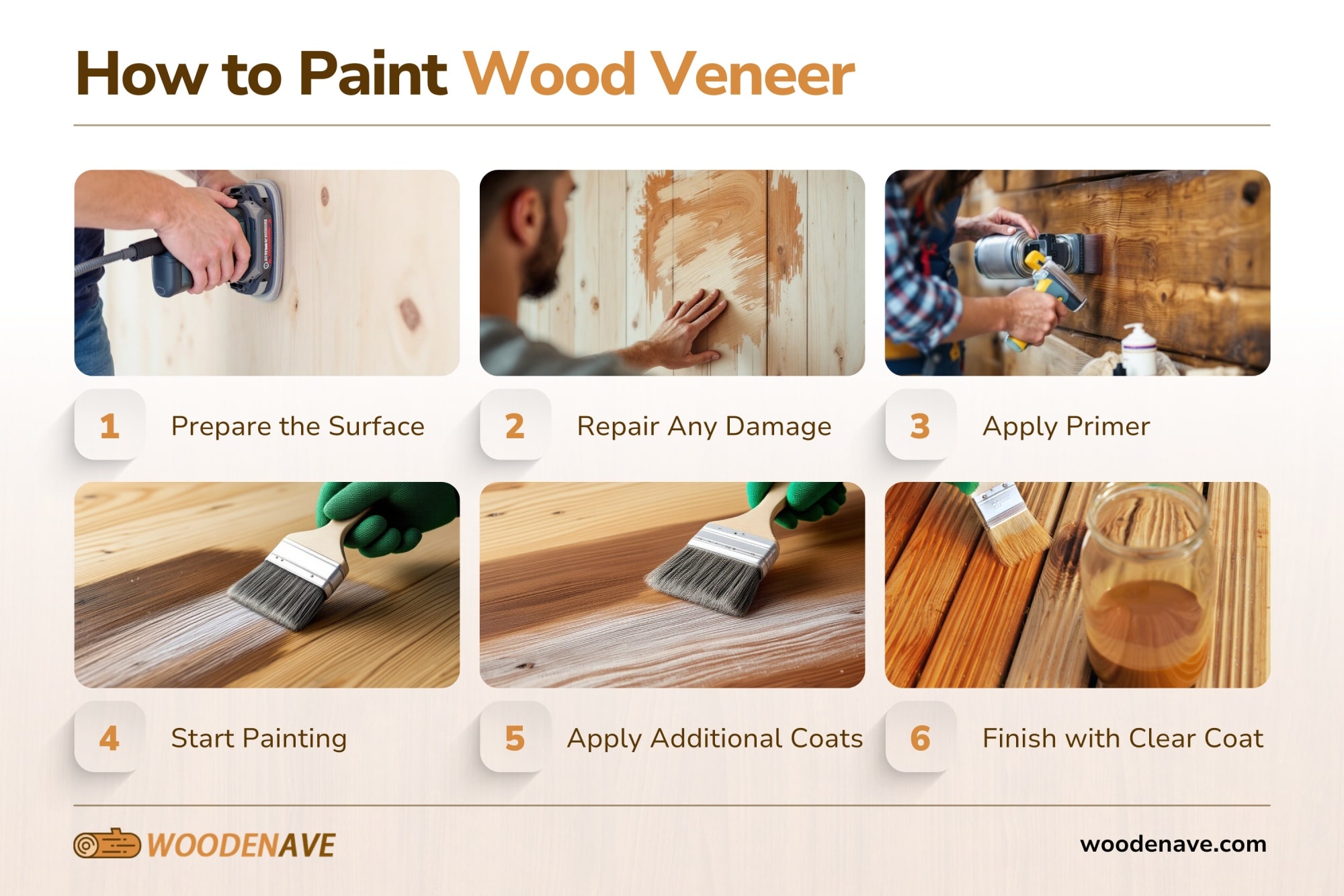 how to paint wood veneer step by step guide